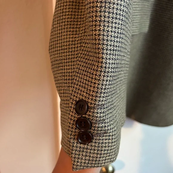 Zanella Men's Blazer in Brown and Black Check, BIG & TALL Sports Coat - Picture 7 of 12